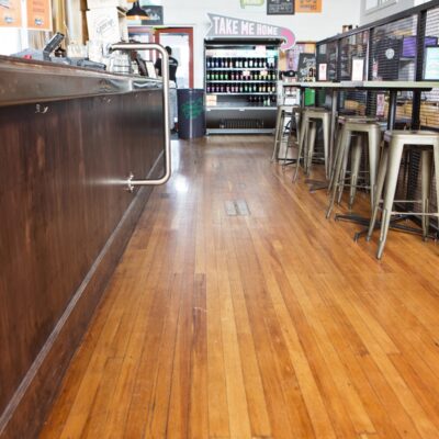 a timber floor after restoration