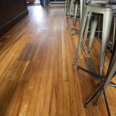 a restored timber floor in Hamilton